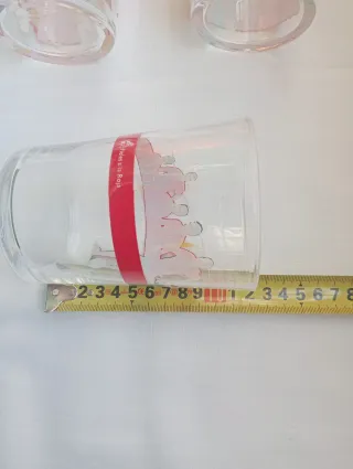 3 Vasos de cristal con jugadores de fútbol