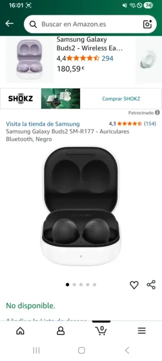 Samsung Galaxy Buds2 SM-R177 Negros