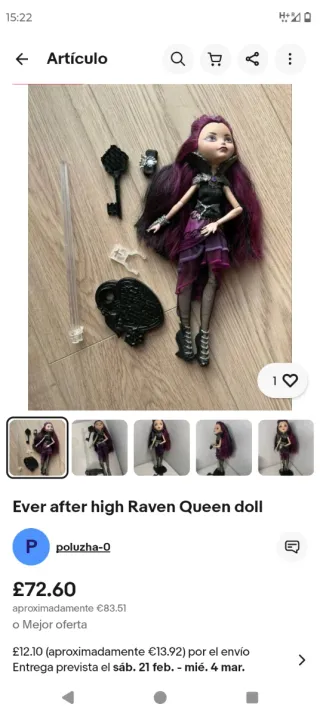Rávena Queen Monster High ever after rare
