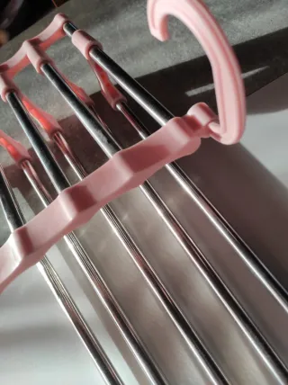 Soporte extensión para perchas,rosa