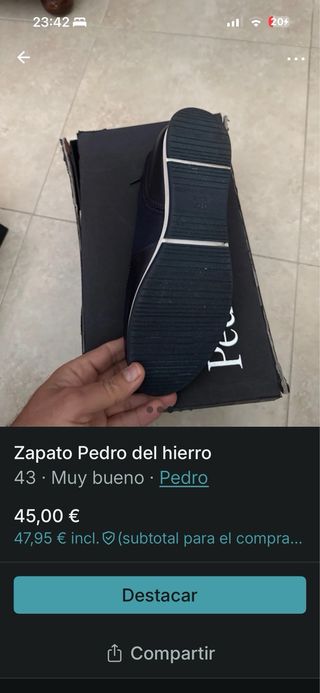 Zapatos Pedro del Hierro Talla 43