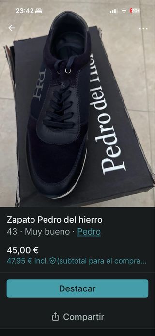 Zapatos Pedro del Hierro Talla 43