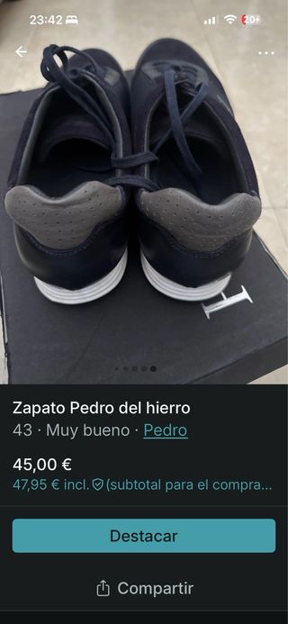 Zapatos Pedro del Hierro Talla 43