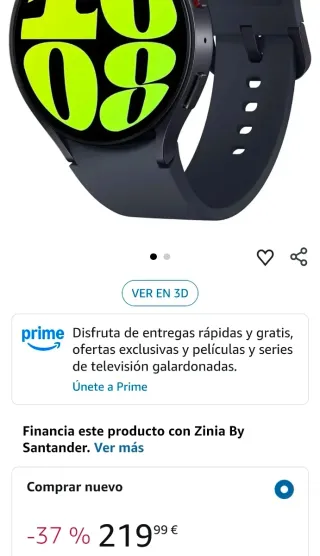 Samsung Galaxy Watch 6 BT 44mm Negro