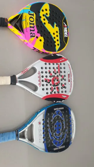 Lote 3 Raquetas de Pádel Joma, Vision, Padel