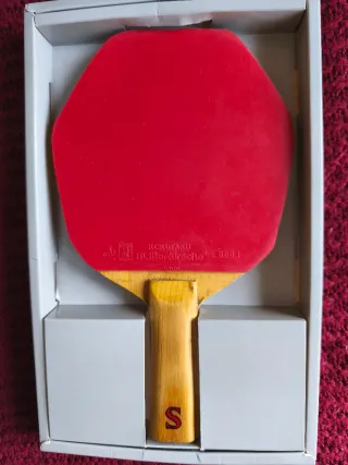 Pala de Ping Pong Hexagonal Madera Pura