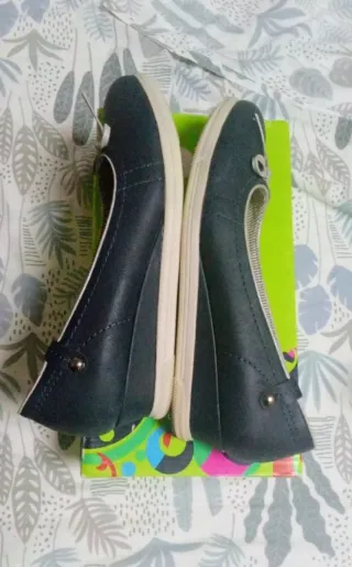 Bailarinas cuña azul marino 40