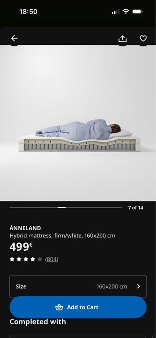 Colchón IKEA ÅNNELAND híbrido