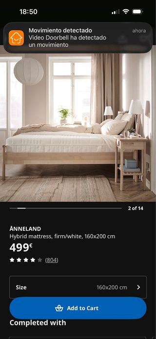 Colchón IKEA ÅNNELAND híbrido