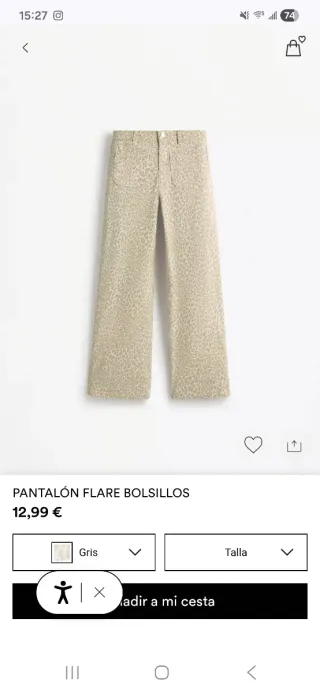 Pantalón flare niña estampado