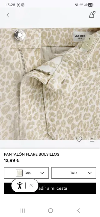 Pantalón flare niña estampado