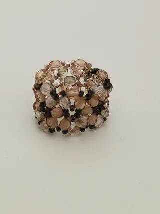 Anello donna cristalli floreale nuovo