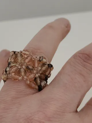 Anello donna cristalli floreale nuovo