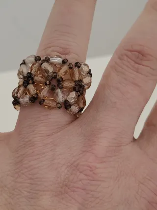 Anello donna cristalli floreale nuovo