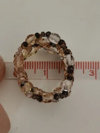 Anello donna cristalli floreale nuovo