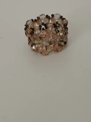 Anello donna cristalli floreale nuovo