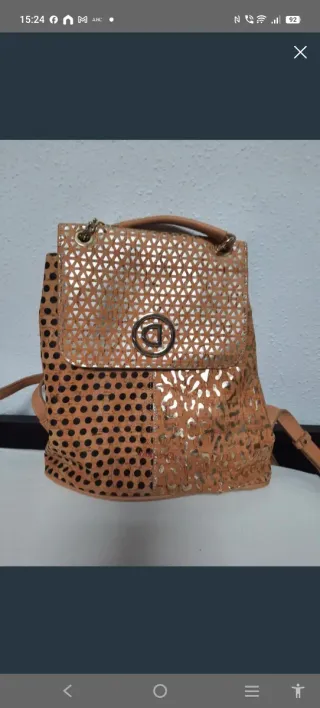 Mochila Desigual, Corcho, Dorado y naranja Sin Est