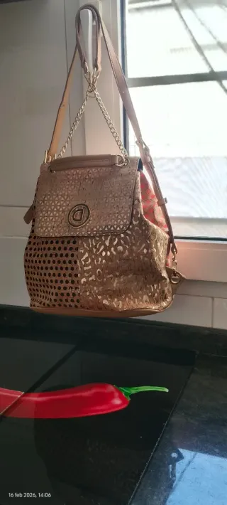Mochila Desigual, Corcho, Dorado y naranja Sin Est