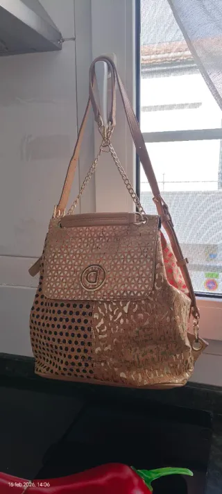 Mochila Desigual, Corcho, Dorado y naranja Sin Est