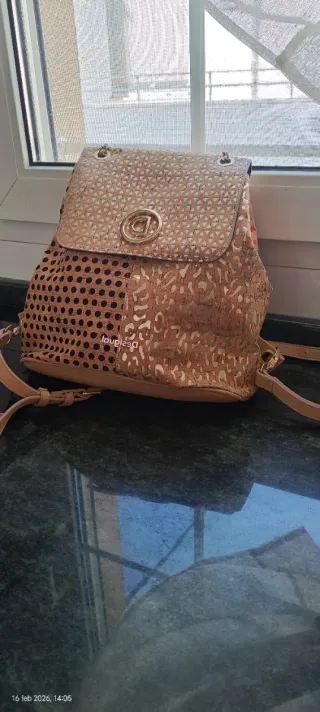 Mochila Desigual, Corcho, Dorado y naranja Sin Est