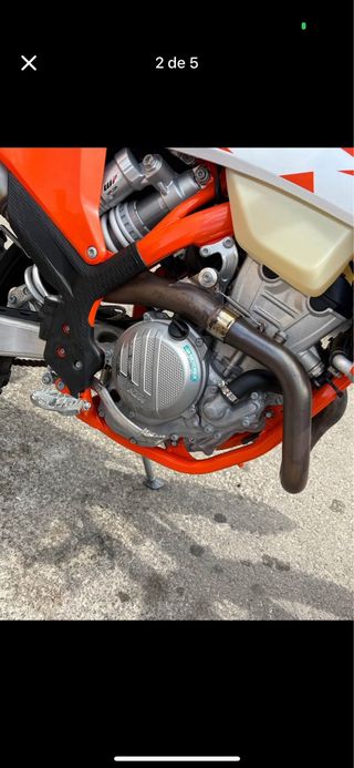 Moto Enduro KTM Naranja Blanca