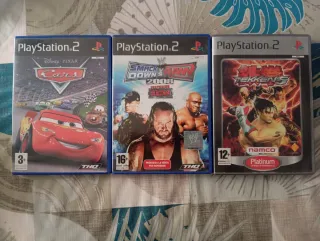 Lote 3 Juegos PS2: Cars, WWE 2008, Tekken 5