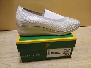 Zapatos Pitillos plateados