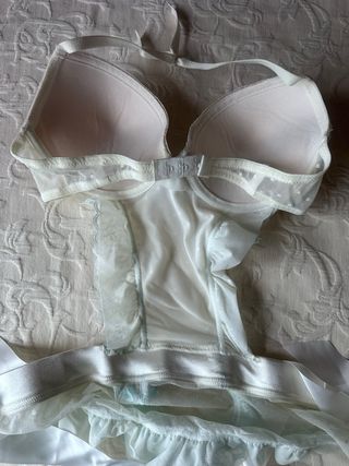 lencería/ disfraz blanco y azul