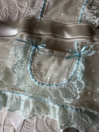 lencería/ disfraz blanco y azul