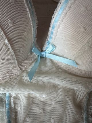 lencería/ disfraz blanco y azul