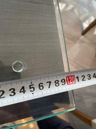 Mesa de comedor cristal y madera color gris ceniza