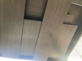 Mesa de comedor cristal y madera color gris ceniza