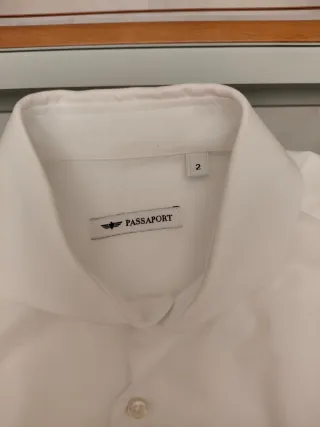 Camisa manga larga blanca hombre