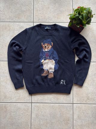 Maglione Polo Ralph Lauren Orsetto Blu