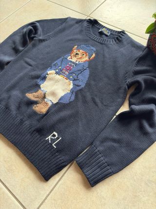 Maglione Polo Ralph Lauren Orsetto Blu