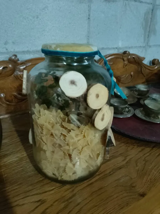 Bote cristal XXL diseño árbol hecho a mano.
