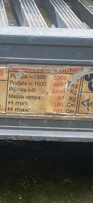 Rampe Alluminio Professionali 4m - 53 Quintali