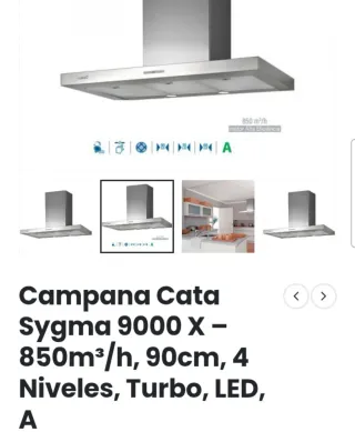 Campana extractora Cata Sygma 90cm