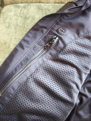 Giacca Moto Harley Davidson Pelle Nera Arancione