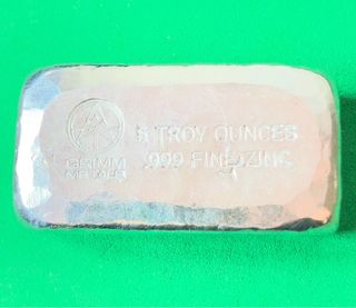 L#566 Lingote de 5 OZ zinc puro .999