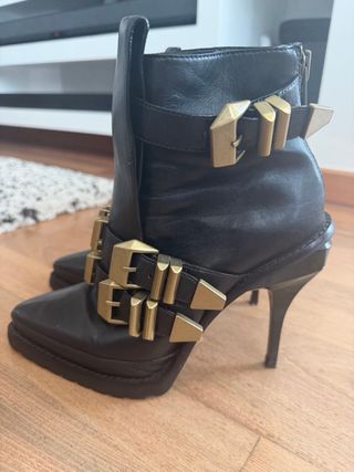 Botines Alexander Wang Hebillas Doradas