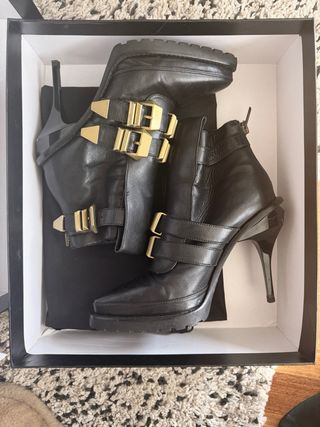 Botines Alexander Wang Hebillas Doradas