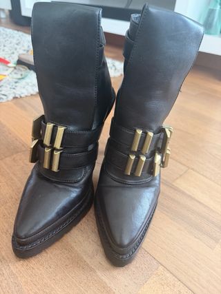 Botines Alexander Wang Hebillas Doradas