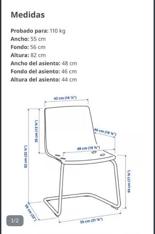 2 Sillas transparentes y metálicas Ikea