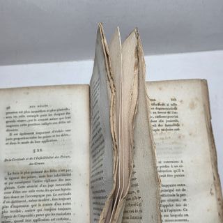 Libro Antico 1821 Des Délits et Des Peines Intonso