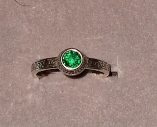 Anello retrò in ottone argentato