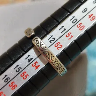 Anello retrò in ottone argentato