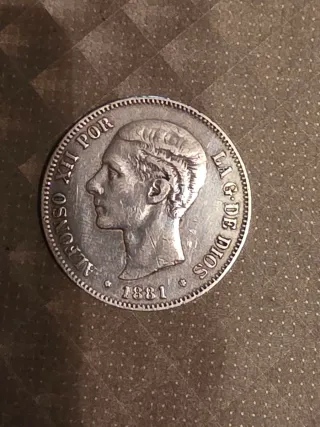 Alfonso XII 1881 Moneda Española