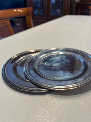 Bajo platos y platos pan acero inoxidable