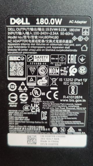 Dell docking station WD19TBS 180W